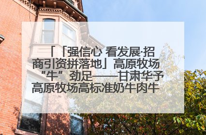 「强信心 看发展·招商引资拼落地」高原牧场“牛”劲足——甘肃华予高原牧场高标准奶牛肉牛养殖项目一线见闻