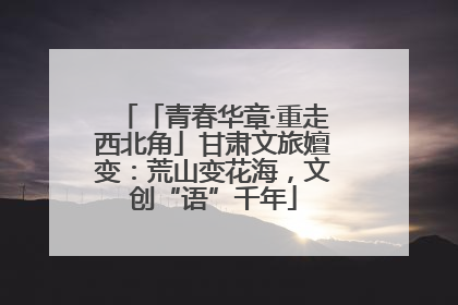 「青春华章·重走西北角」甘肃文旅嬗变：荒山变花海，文创“语”千年