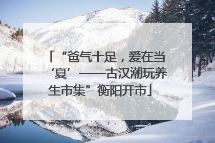 “爸气十足，爱在当‘夏’——古汉潮玩养生市集”衡阳开市