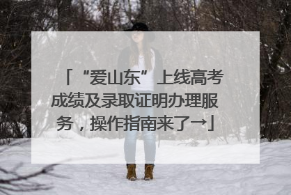 “爱山东”上线高考成绩及录取证明办理服务，操作指南来了→