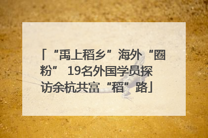 “禹上稻乡”海外“圈粉” 19名外国学员探访余杭共富“稻”路