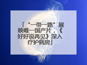 “一带一路”展映唯一国产片，《好好说再见》深入疗护病房