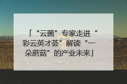 “云菌”专家走进“彩云英才荟”解读“一朵蘑菇”的产业未来
