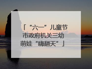 “六一”儿童节 市政府机关三幼萌娃“嗨翻天”