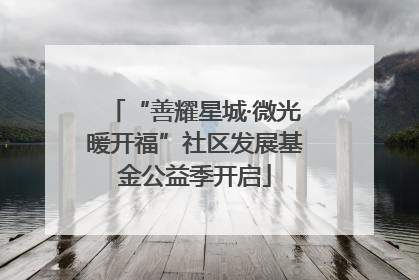 “善耀星城·微光暖开福”社区发展基金公益季开启