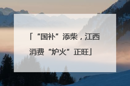 “国补”添柴，江西消费“炉火”正旺
