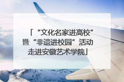 “文化名家进高校”暨“非遗进校园”活动走进安徽艺术学院