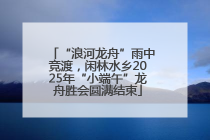 “浪河龙舟”雨中竞渡，闲林水乡2025年“小端午”龙舟胜会圆满结束