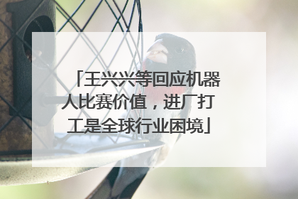王兴兴等回应机器人比赛价值，进厂打工是全球行业困境
