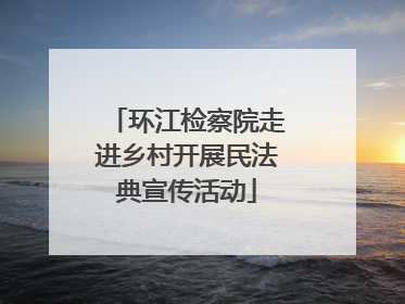 环江检察院走进乡村开展民法典宣传活动