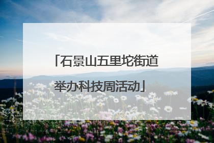 石景山五里坨街道举办科技周活动
