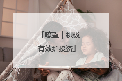 瞭望｜积极有效扩投资