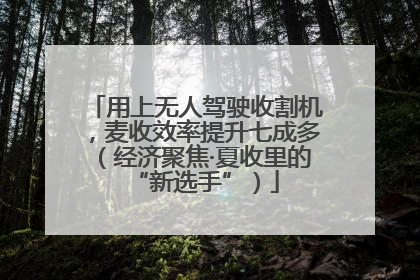 用上无人驾驶收割机，麦收效率提升七成多（经济聚焦·夏收里的“新选手”）
