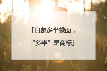 白象多半袋面，“多半”是商标