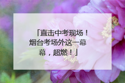 直击中考现场！烟台考场外这一幕幕，超燃！