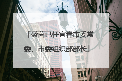盛茵已任宜春市委常委、市委组织部部长