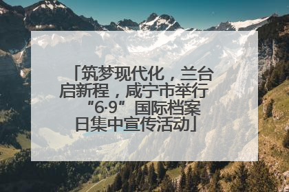 筑梦现代化，兰台启新程，咸宁市举行“6·9”国际档案日集中宣传活动
