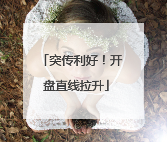 突传利好！开盘直线拉升