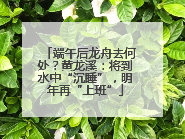 端午后龙舟去何处？黄龙溪：将到水中“沉睡”，明年再“上班”