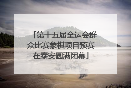 第十五届全运会群众比赛象棋项目预赛在泰安圆满闭幕
