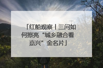 红船观察丨三问如何擦亮“城乡融合看嘉兴”金名片