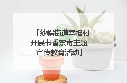 纱帽街道幸福村开展书香禁毒主题宣传教育活动
