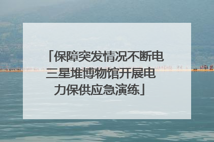 保障突发情况不断电 三星堆博物馆开展电力保供应急演练