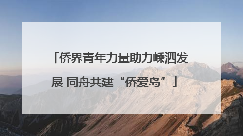 侨界青年力量助力嵊泗发展 同舟共建“侨爱岛”