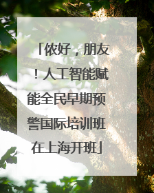 侬好，朋友！人工智能赋能全民早期预警国际培训班在上海开班