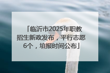 临沂市2025年职教招生新政发布，平行志愿6个，填报时间公布
