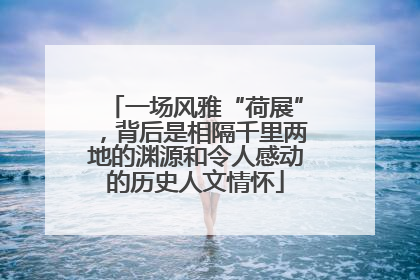 一场风雅“荷展”，背后是相隔千里两地的渊源和令人感动的历史人文情怀