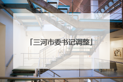 三河市委书记调整