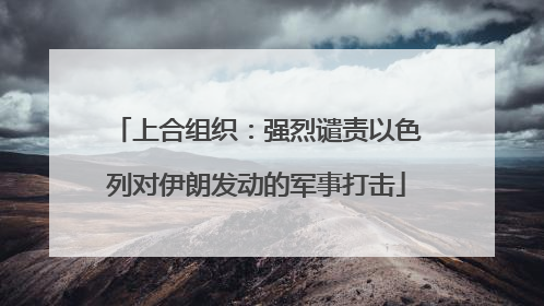 上合组织：强烈谴责以色列对伊朗发动的军事打击