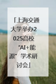 上海交通大学举办2025高校“AI+能源”学术研讨会
