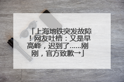 上海地铁突发故障！网友吐槽：又是早高峰，迟到了……刚刚，官方致歉→