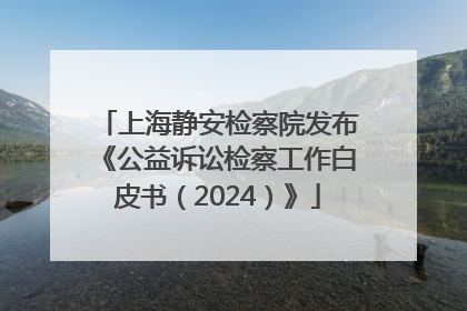 上海静安检察院发布《公益诉讼检察工作白皮书（2024）》