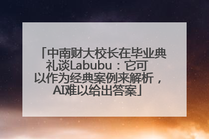 中南财大校长在毕业典礼谈Labubu：它可以作为经典案例来解析，AI难以给出答案
