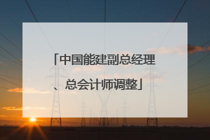 中国能建副总经理、总会计师调整