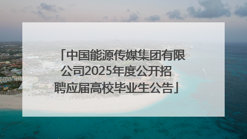 中国能源传媒集团有限公司2025年度公开招聘应届高校毕业生公告
