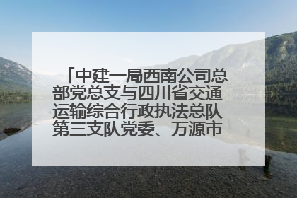 中建一局西南公司总部党总支与四川省交通运输综合行政执法总队第三支队党委、万源市草坝镇莲花院村党支部开展党建联建