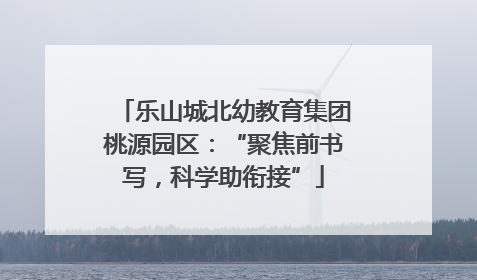 乐山城北幼教育集团桃源园区：“聚焦前书写，科学助衔接”