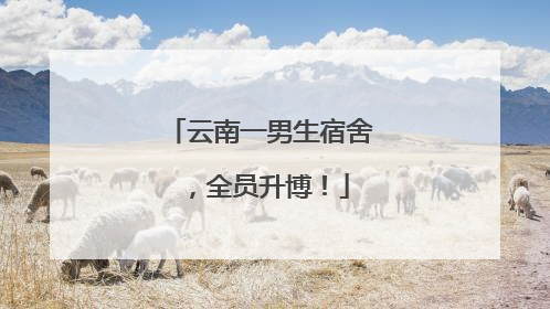 云南一男生宿舍，全员升博！