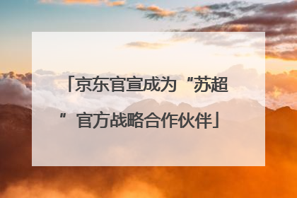 京东官宣成为“苏超”官方战略合作伙伴