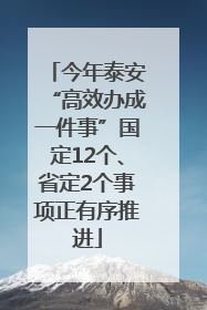 今年泰安“高效办成一件事”国定12个、省定2个事项正有序推进