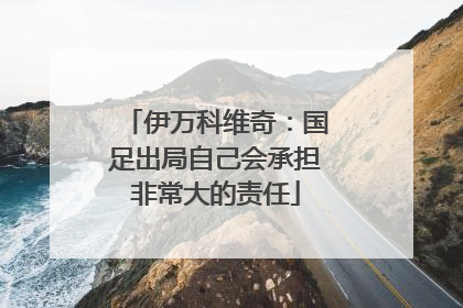 伊万科维奇：国足出局自己会承担非常大的责任