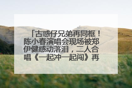 古惑仔兄弟再同框！陈小春演唱会现场被郑伊健感动落泪，二人合唱《一起冲一起闯》再现青春回忆