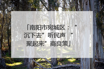南阳市宛城区：“沉下去”听民声 “聚起来”商良策