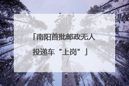 南阳首批邮政无人投递车“上岗”