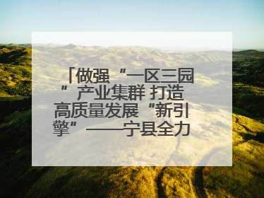 做强“一区三园”产业集群 打造高质量发展“新引擎”——宁县全力推动工业经济提质增效