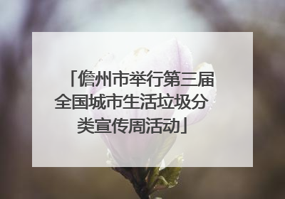 儋州市举行第三届全国城市生活垃圾分类宣传周活动